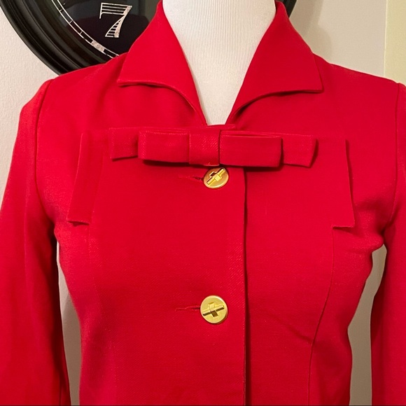Cabi size 0 red retro 50’s blazer NWT - Picture 2 of 7